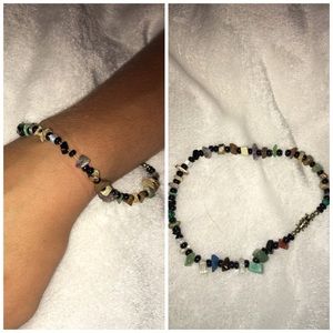 A slip on Beaded bracelet.